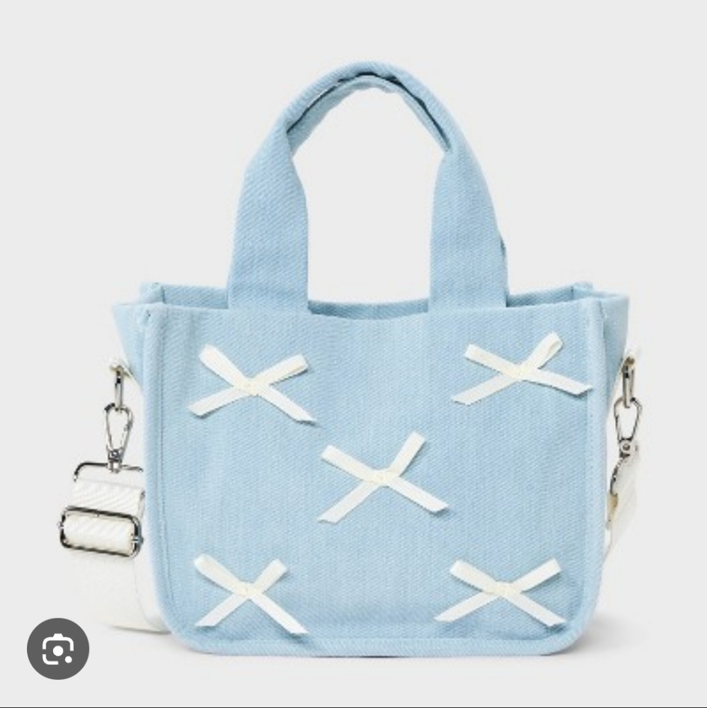 Art Class Girls Purse Nwt Blue With White Bows